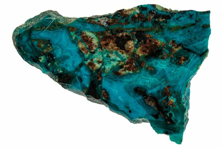 Polished Banded Chrysocolla and Malachite - Bagdad Mine, Arizona #327663